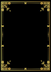 Luxury golden frame Decorative corners and dividers. ornamental curls border, royal ornaments.