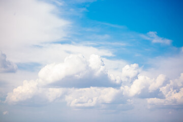Beautiful clouds against the blue sky. Fluffy clouds, cloudy weather.