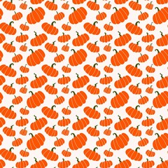 Halloween seamless cute pumpkins pattern for textiles and packaging and gifts and kids and wrapping paper