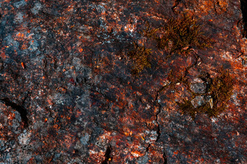 stone with iron ore and quartz