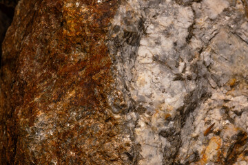 stone with iron ore and quartz