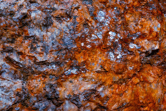 stone with iron ore and quartz