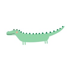 Obraz premium Funny crocodile. Vector children's illustration 
