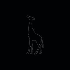 Minimal Line Art Giraffe Logo Template | Creative Giraffe Logo Design