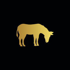 Minimal Line Art Donkey Logo Template | Creative Donkey Logo Design