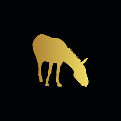 Minimal Line Art Donkey Logo Template | Creative Donkey Logo Design