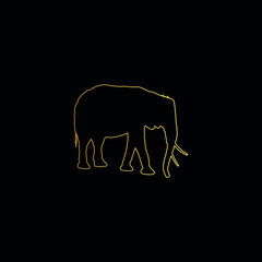 Minimal Line Art Elephant Logo Template | Creative Elephant Logo Design