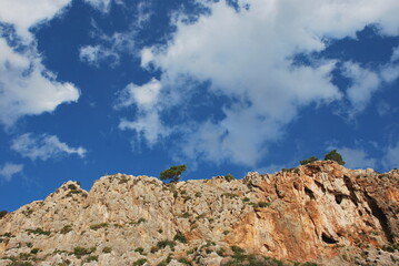 landscape with blue sky