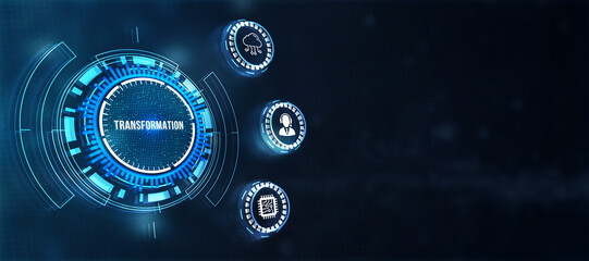Internet, business, Technology and network concept.Business Transformation. Future and Innovation Internet and network concept. 3d illustration.