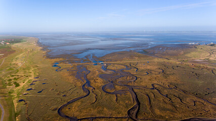 Luftbild Ostfriesische Insel Wangerooge Vogelschutz Naturschutz Wattenmeer