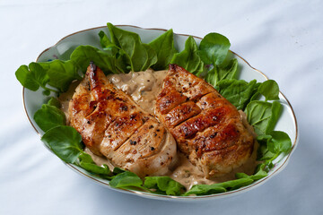 chicken and spinach for lunch