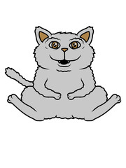 Süße sitzende Katze 