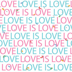 Colorful love is love banner for social media instagram post for gay pride