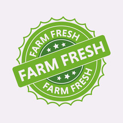 Farm fresh natural stamp. Vintage retro style