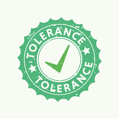 Vector illustration of a tolerance stamp isolated on a white background