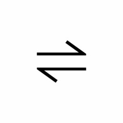 reversible reaction symbol vector illustration