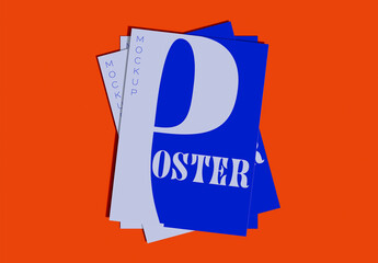 Stacked Posters Mockup