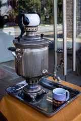 vintage samovar for making tea