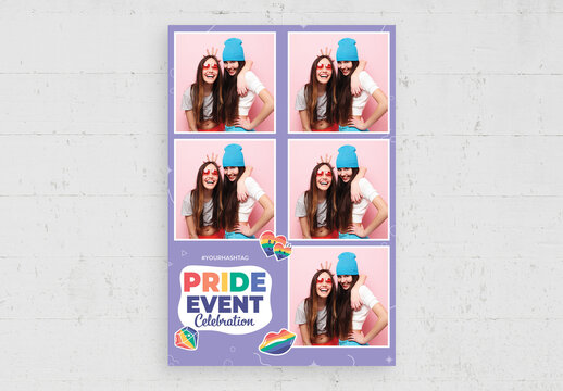 Purple Lgbt Pride Photo Booth Strip
