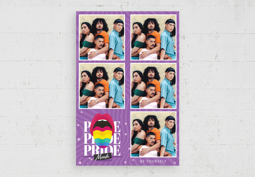 Lgbt Gay Pride Photo Booth Collage Card