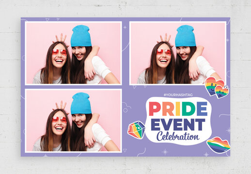 Purple Lgbt Pride Photo Collage Flyer Card