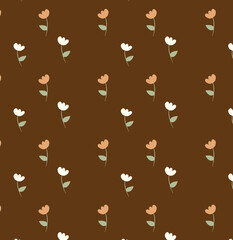 seamless pattern with tulips