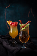 Apple, Cinnamon, Orange, and Strawberry Iced Smotie