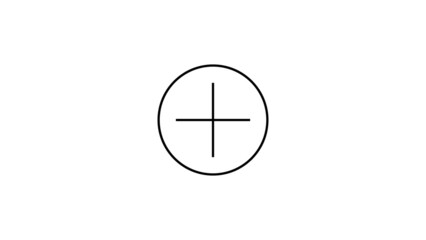 Round circle with the plus icon