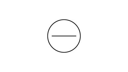 Round circle with minus icon