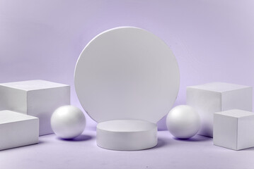 Empty podium for product display mockup