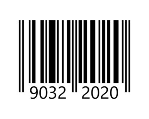 Linear vector bar code template. Barcode pattern.