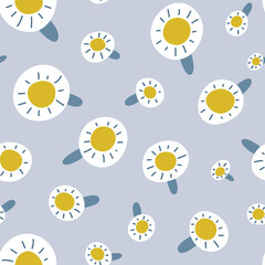 Seamless pattern with abstract flowers
