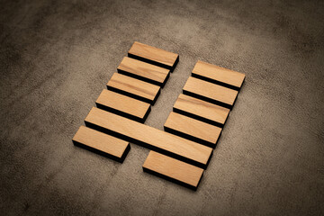 Gene Key 7 hexagram i ching wood on leather background human design