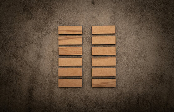 Gene Key 2 hexagram i ching wood on leather background human design
