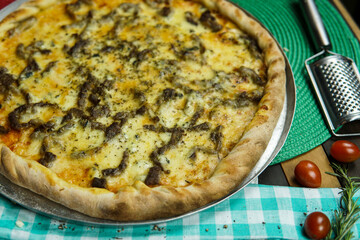 pizza de carne de sol