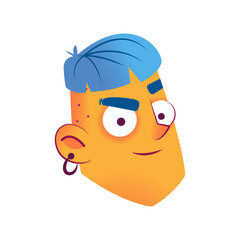 Isolated male urban character avatar Vector illustration