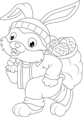 funny Easter coloring book for kids