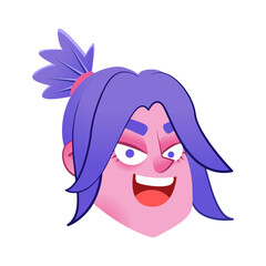 Isolated female urban character avatar Vector illustration