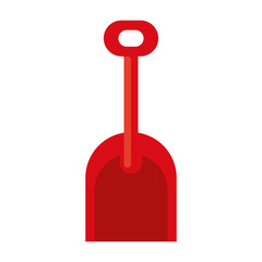 red plastic shovel toy