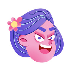 Isolated female urban character avatar Vector illustration