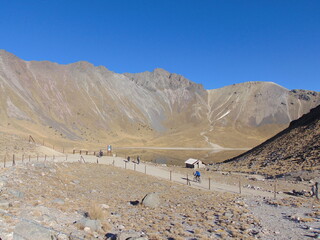 hiking in the mountains