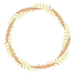 Watercolor Dinosaur Wreath - Tropical Frame Illustration Hand-drawn Set Floral Baby Dino Banner