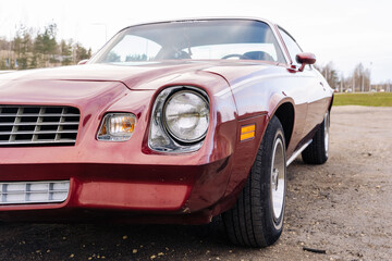an old powerful classic American car. automotive classics. maslkar.