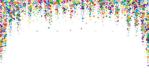 Falling vivid numbers. Math study concept with flying digits. Good-looking back to school mathematics banner on white background. Falling numbers vector illustration.