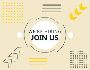 join us lettering poster