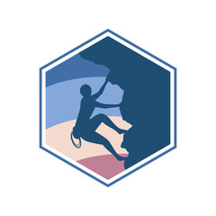 Rock climbing logo