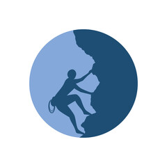 Rock climbing logo