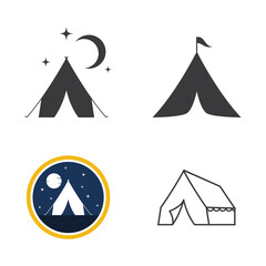 Camping tent logo