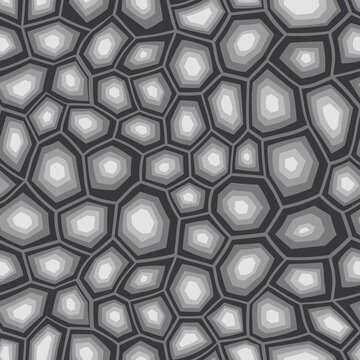 Abstract modern turtle shell seamless pattern. Animals trendy background. Grey decorative vector illustration for print, fabric, textile. Modern ornament of stylized skin
