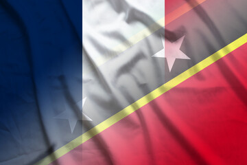 France and Saint Kitts and Nevis government flag international contract KNA FRA